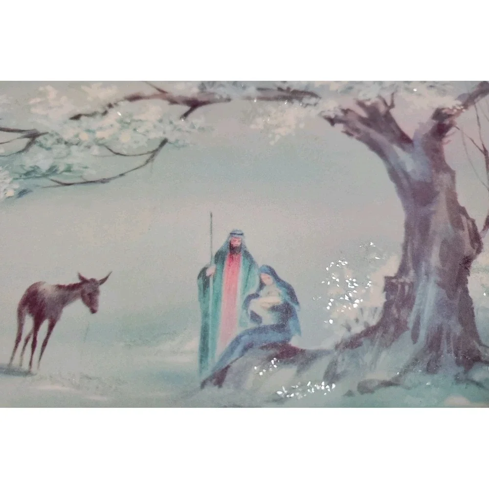 10 Old Used Vtg CHRISTMAS CARD Fronts 4 Craft Nativity 3 Kings Bae Jesus Mary Jo